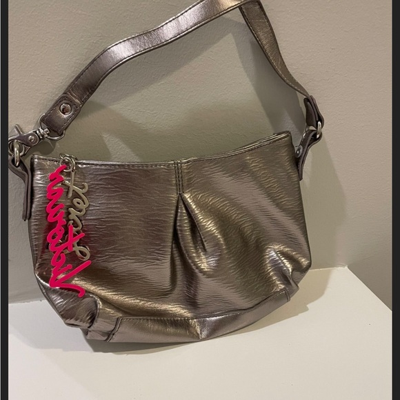 VICTORIA’S SECRET SILVER/PINK/GOLD PURSE MAKEUP SHOULDER BAG EVENING 10”x6”NEW - Picture 5 of 10